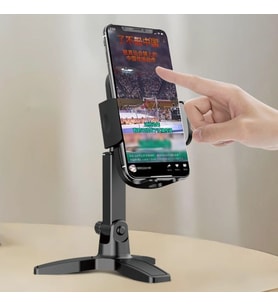 Masaüstü Telefon Standı 360 Derece Dönebilen Başlıklı Ayaklı Telefon Tripodu GO-53-vice 00564
