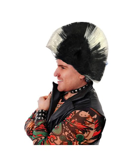 Mohican Mohawk Punk Peruk - 70 Li 80 Li Yıllar Peruk Model 5