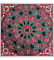 Armada Çini 20x20 Cm ED 320 İznik Desen Geometrik Kütahya Çini Karo