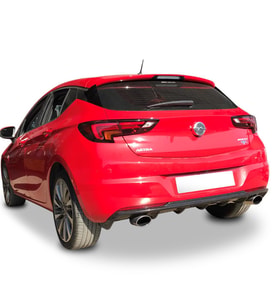 Opel Astra K 2016 Sonrası Arka Tampon Eki - Difüzör (Plastik)