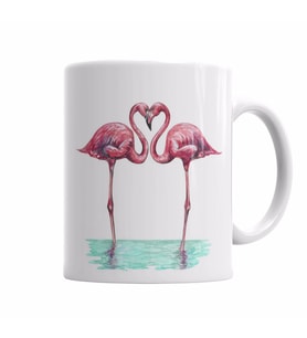 Aşk Kuşları Flamingo 3 Kupa Bardak Porselen