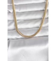 CM 14K Gold Renk Yassı Yılan Zincir Model 45 cm Kadın Kolye - TJ-BKO11005