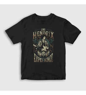 Presmono Unisex Çocuk Siyah Experience Jimi Hendrix T-Shirt 302319tt