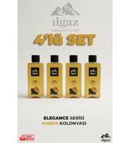 Ilgaz Amber Kolonyası 4'lü Set 80 Derece 400 Ml Elegance Series