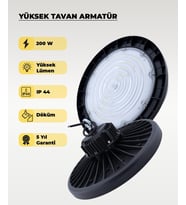 Yüksek Tavan Armatür 200W - 6500K Beyaz Işık - 5 YIL GARANTİ