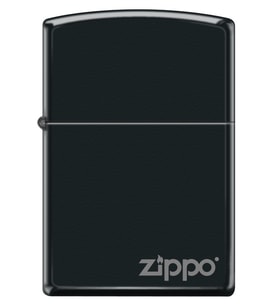 Zippo Logo Black Matte Dizayn Çakmak (Siyah)
