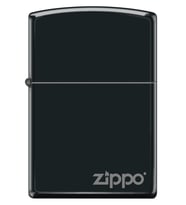 Zippo Logo Black Matte Dizayn Çakmak (Siyah)
