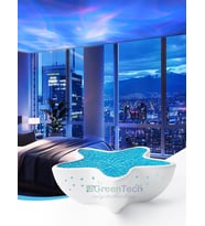 Greentech 7 Renk Şarjlı Deniz Yıldızı Projektör / GT-LP01 (Beyaz-Mavi)