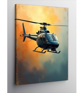 Kanvas Tablo Gökyüzünde Helikopter Rüzgarı
