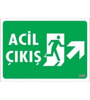 Pvc Levha quot;Acil Çıkışquot; 17,5*25 cm