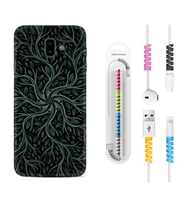 Samsung J6 Plus J7 Prime J7 Pro M20 Kılıf Kablo Koruma Spiral Silikon Sarmaşıklar 1675