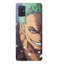 Samsung Galaxy A71 Uyumlu One Piece Zoro Tasarımlı Şeffaf Telefon Kılıfı