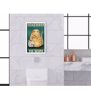 BK Home Banyo Tuvalet Dekoratif Ahşap Beyaz Çerçeveli Tablo-13