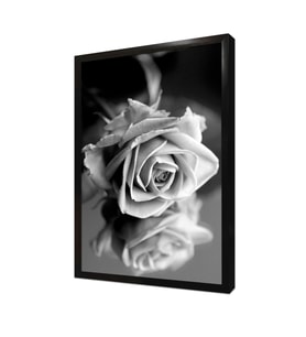Gri Gül Çerçeveli Mdf Tablo