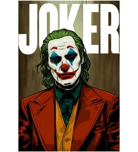 Joker Retro Ahşap Poster