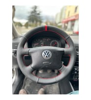 Volkswagen Passat B5 Araca Özel Direksiyon Kılıfı (noktalı Karbon Yüzüklü)