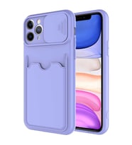 Apple iPhone 11 Pro Kılıf Zore Kartix Kartlık Bölmeli Kılıf (Lila)