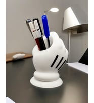 FingArt Mickey Mouse Eli Tasarımlı Masaüstü Kalemlik, Fırçalık, Banyo Düzenleyici, Sevimli Dekor
