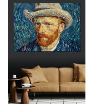 Van Gogh Tarzı Otoportre Çalışması Dekoratif Kanvas - Mdf Ahşap Tablo