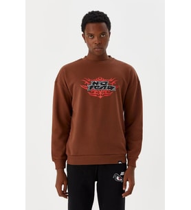 No Fear Erkek Sweatshirt Kahverengi M500242