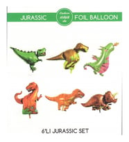 Dinazorlar Jurassic Folyo Balon Set 6'Lı 20Cm-