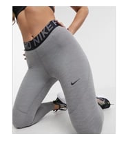 Pro Tayt 365 Dri-Fit Training File Panelli Bel Toparlayıcı Kadın Spor Tayt Tight (Gri)