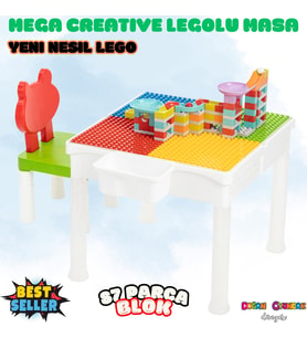 Mega Multi Creative Blok Masa Seti - Slide Blocks - Lego Oyuncakları - Yaratıcı Top Oyunu - Creative