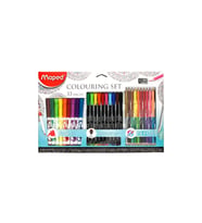 Maped Okul Seti 33 LÜ (10 lu Brush + 10 lu Fineliner + 12 li Duo Boya) 897417 (Karışık)