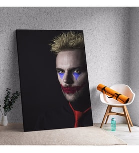 Yakın Çekim Joker Dekoratif Kanvas Tablo