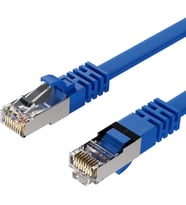 50 cm CAT7 Kablo Yassı FTP Ethernet Network LAN Ağ Kablosu Mavi