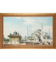 EV İŞYERİ OFİS İÇİN ALTIN ÇERÇEVELİ PASPARTULU TABLO VB626