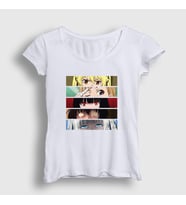 Presmono Kadın Beyaz Girls Anime kakegurui T-Shirt 239668tt (Beyaz)