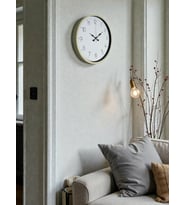36 Cm Krem Sade Dekoratif Duvar Saati (Standart)