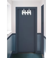 Modern Desenli Metal Kapı Arkası Askılığı Beyaz