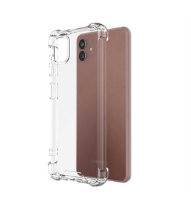 Coverzone Galaxy A04 ile uyumlu K?l?f Z-Nitro Anti Shock Silikon Kapak Kamera Korumal? Anti?ok Airbag K�?e Korumal? Silikon ?effaf K?l?f
