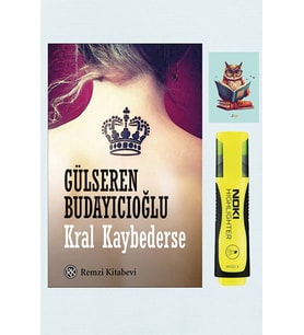 Kral Kaybederse - Gülseren Budayıcıoğlu - Remzi Kitabevi - Sarı Fosforlu Kalem - Not Defterli Seti (Renksiz)