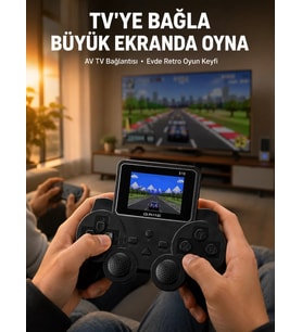 Retro Oyun Konsolu 520 Klasik Oyunlu Şarj Edilebilir El Konsolu