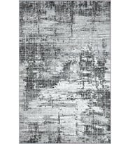Eliana Home Baskılı, Yıkanabilir Kaymaz Taban Salon Halısı LNA0616 100x150 cm (Gri)