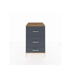 Kronos Komodin 3 Çekmeceli 60x59x96 Çam-Antrasit