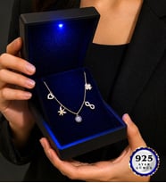 925 Ayar Gümüş Nazar Boncuklu Kolye Altın Kaplama Zirkon Taşlı Şans Kolyesi Kadın