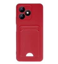 Newface Realme Note 50 4G Kılıf Kelvin Kartvizitli Silikon - Kırmızı