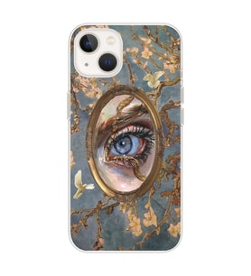 Iphone 14 Plus Uyumlu Aesthetic Göz Tasarımlı Şeffaf Telefon Kılıfı