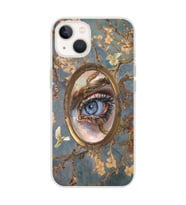 Iphone 14 Plus Uyumlu Aesthetic Göz Tasarımlı Şeffaf Telefon Kılıfı