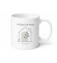 Minimalist Az Eşya Çok Huzur Temiz Çizgiler Sade Yaşam Kupa Bardak Hediye