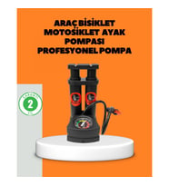 Mey İthalat® Ayaklı Bisiklet Pompası Basınç Göstergeli Çok Amaçlı
