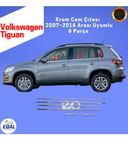 Volkswagen Tiguan Krom Cam Çıtası 6 Parça 2007–2016 Paslanmaz Çelik