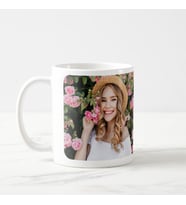 Kişiye Özel 2 Fotoğraflı Porselen Kupa (Beyaz)
