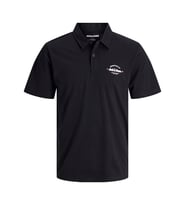 JACK JONES Yazı Armalı Erkek Polo Yaka Tişört 12288118 (Siyah)
