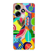 PrintiFy İnfinix Hot 30i ile Uyumlu Retro Color 6  Kamera Korumalı Şeffaf  Kılıf