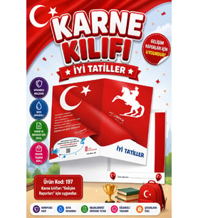 Ata Okul Öncesi ve İlkokullar İçin Karne Kılıfı (Gelişim Dosyasına Uygun) Ürün Kodu:197 (10 Adet)
